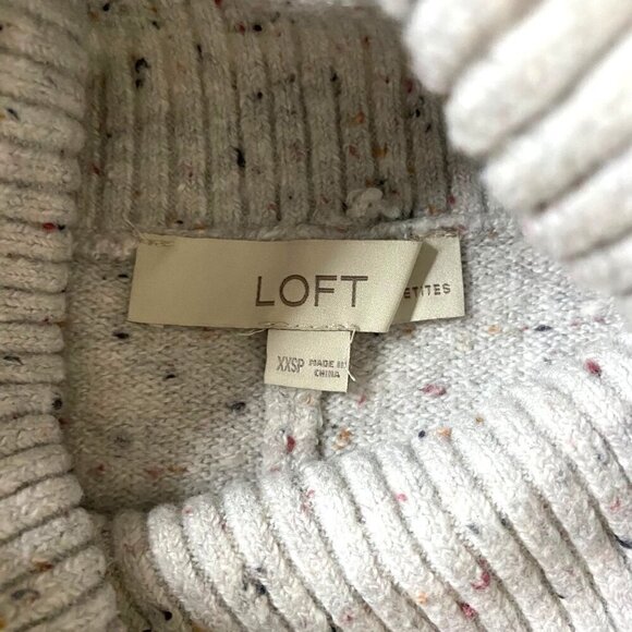 Loft Petites Flecked‎ Pocket Poncho Sweater Oversized Flowy Relaxed Size XXS - Picture 6 of 10